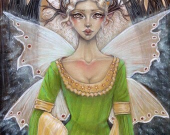 Fand Fairy Queen Celtic Sea Goddess Mermaid Fantasy Fine Art