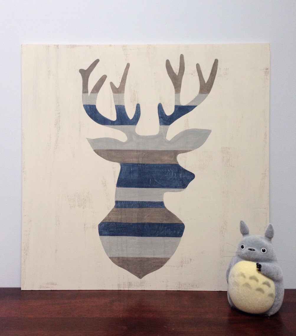 Deer Head Decor Rustic Wall Decor Wood Wall Art Wildlife