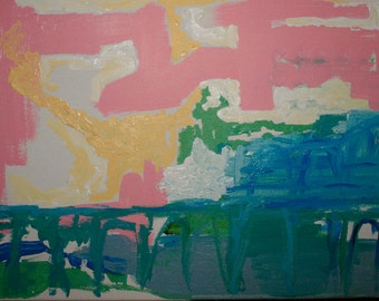 Original Abstract Seascape Pier