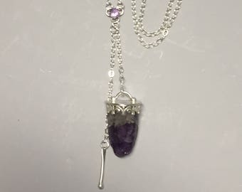 Amethyst Lariat Style Necklace