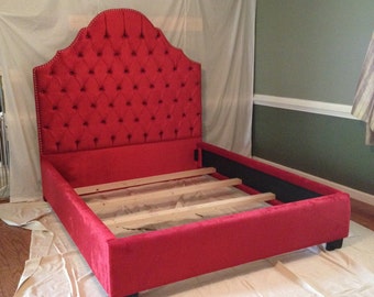 Queen Size Headboard Black Velvet Headboard Tufted Headboard