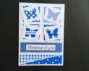 Thinking of You butterfly card blank