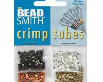 Beadsmith Variety Pack Plated Crimp Tubes 2.0x2.0mm