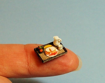 1/4 inch scale miniature-Decorated Tray