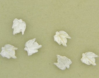 leaf casting, tiny grape leaves, small leaves, sterling findings, cast silver, grape leaves, sterling silver UL048-6