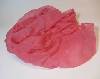 Hand Dyed Very Pink Silk Gauze