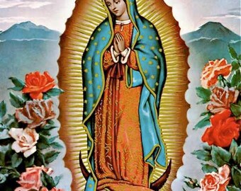 Our Lady of Guadalupe Virgin Mary Blessed Mother Virgen de Guadalupe Mexico Christian Catholic Religious Holy Art Image Digital Download