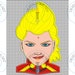 Capitan Marvel Applique-Capitan Marvel Portrait Head-Machine Embroidery Designs-Digital File-INSTANT DOWNLOAD
