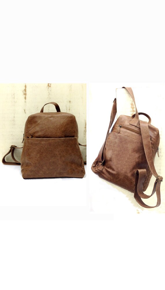 Sale Leather backpack laptop Brown leather backpak Women