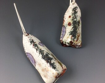 Sgraffito Enamel Earrings
