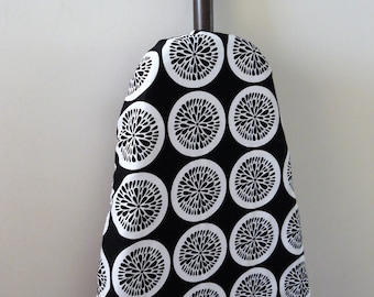 Ironing Board Cover - classic black with white citrus slices
