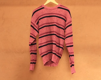 twin peaks vintage 90s simple STRIPED grunge SLOUCHY warm sweater