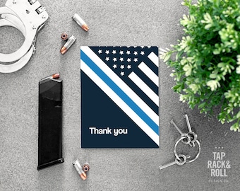 Thin Blue Line Thank You Card Printable