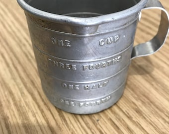 1 Cup Vintage Aluminum Measuring Cup