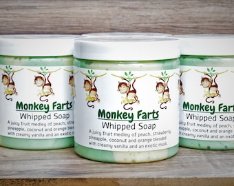 Monkey Farts Whipped Soap With Goat's Milk approx 8 oz