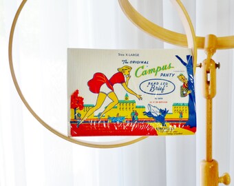 1950s Campus Rayon Panties White Sealed In Package Unworn XL