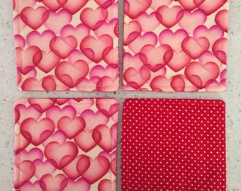 Drink Coasters - Set of 4 - Hearts
