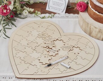 The heart puzzle to posts