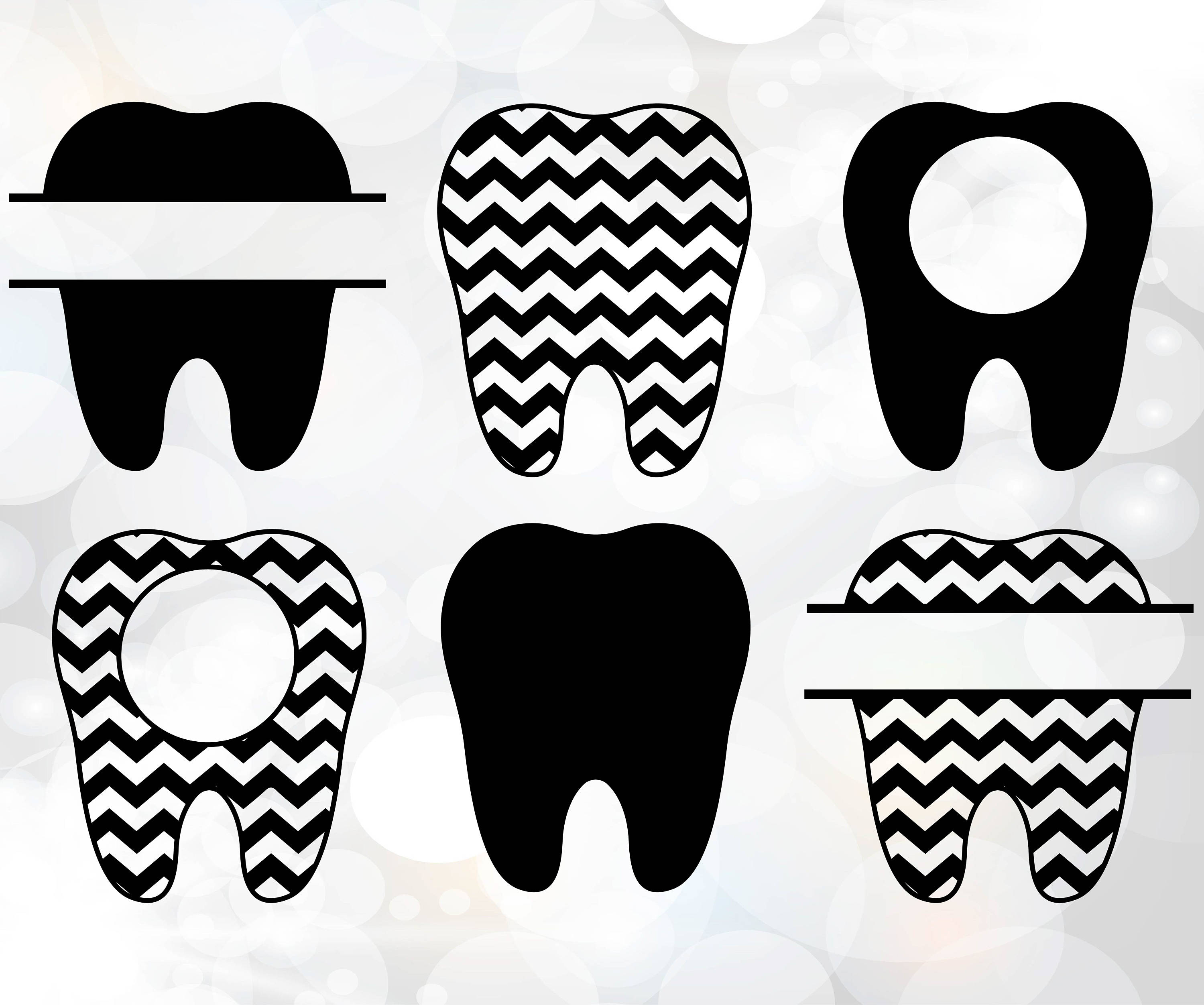 Tooth svg tooth monogram svg tooth fairy clipart teeth