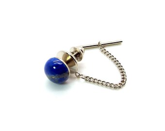 Blue Egyptian Lapis Lazuli Tie Tac, Lapis Lazuil Tie Tac, Dark Blue Tie Tac