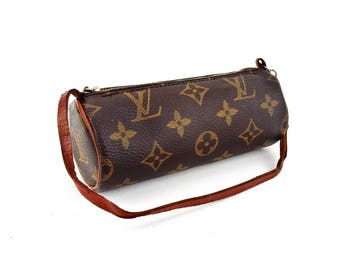 Vintage Louis Vuitton Papillon 16 Monogram Canvas Leather Mini Tote Bag
