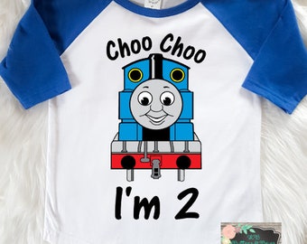Thomas The Train Theme Birthday Shirt - Thomas Shirt - Train Birthday - Birthday Boy - Train Theme Birthday - Thomas The Train