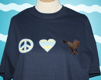 peace love horses shirt