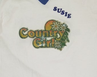 Vintage "Country Girl" Tshirt, Ringer tee
