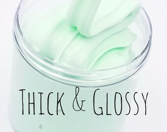 Cucumber Melon Slime, 'Springtime Spritzer', Thick and Glossy Scented Slime
