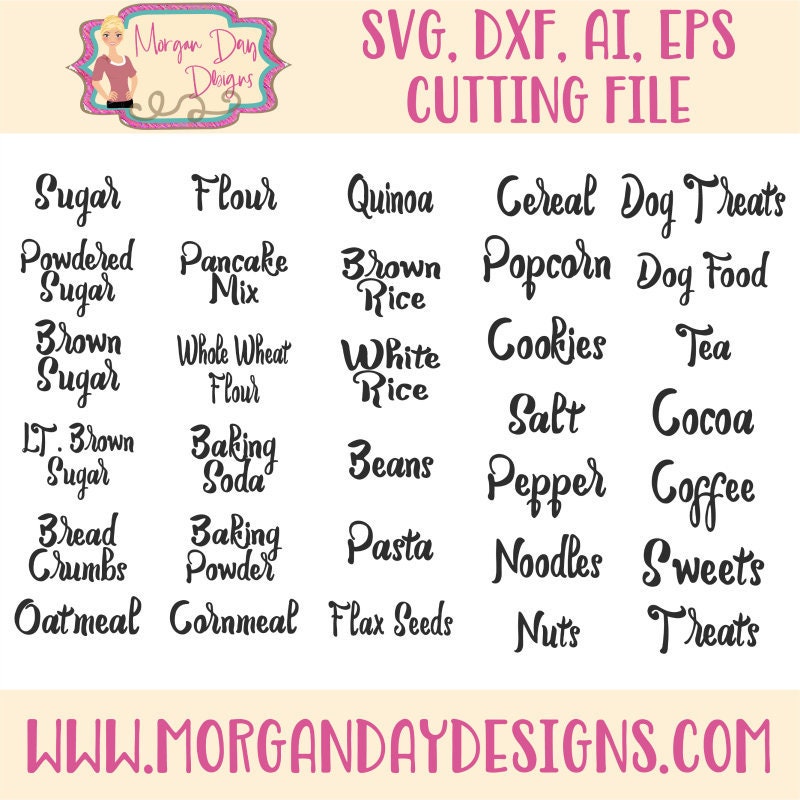 Download Canister Labels SVG Labels SVG Kitchen SVG Kitchen