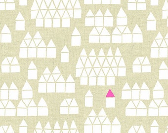 Maker Maker Linen VILLAGE NEUTRAL by Sarah Golden for Andover Fabrics - 1/2 yard