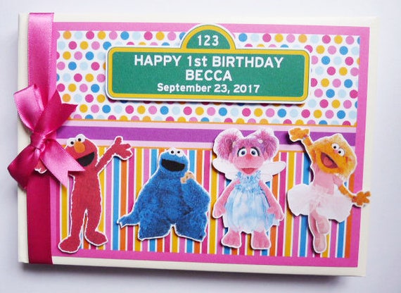 Sesame Street Birthday Guest Book Personalised Memory Book