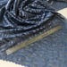 35 x 53 cm / 14 x 21" — patterned semi-sheer stretchy mesh w/ satinized texture, steelblue / dove grey