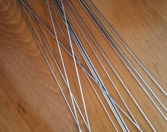 Hat Pin Blanks 12 Inch Stainless Steel. Bead Your Own Stick Pins, Skewers 11 Pieces. Strong & Durable!