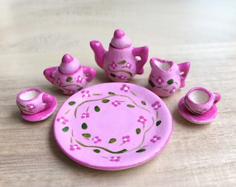 Miniature Tea Set,Miniature English Tea Set,Miniature Coffee Set,Miniatue Chinese Tea set,Dollhouse tea set,Dollhouse coffee set