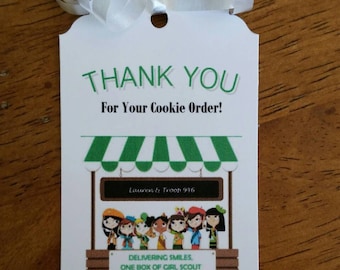 Girl Scoot Cookie Tags-Special Order