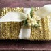 NEW! Gold Holiday Tinsel Trim - Tinsel String Card - Golden Trim - Gift Wrap Packaging - 12 feet Trim and Stamens - 12'