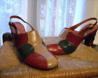 Patchwork Slingbacks 7.5 N