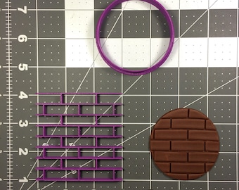 Brick Imprint Cookie Cutter and Stamp