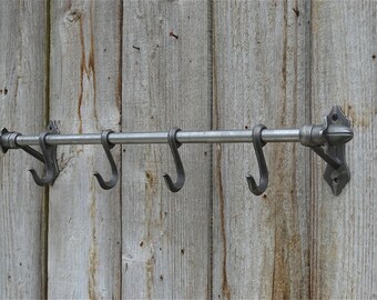 Cast iron antique style wall hook rack kitchen hooks pan rack utensil hanger AD1