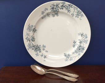Large French antique serving platter, Digoin Sarreguemines, French transferware, French serving dish, ironstone