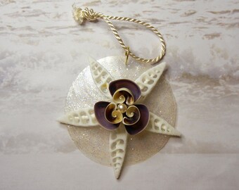 Seashell Wedding Favor or Holiday Ornament