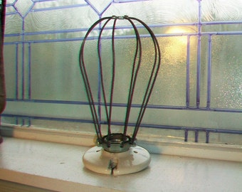 Industrial Light Fixture Wire Bulb Protector Farmhouse Decor Vintage Lighting