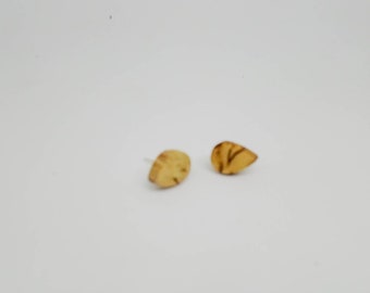 Masur Birch Stud Earrings in Sterling Silver - handcrafted jewellery by Crickhollow Crafts - bespoke by nature