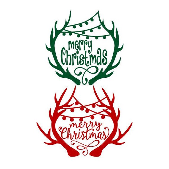 Download Deer Reindeer Merry Christmas Cuttable Design SVG PNG DXF