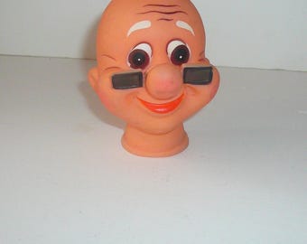 Vintage Doll Head Hippie Sunglasses Vintage Dollmaking Rubber Head by VintageStudioSupply