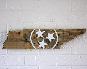 Tennessee with State Flag in gray