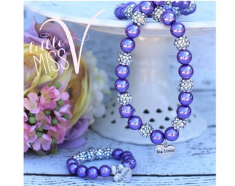 Super Sparkle Big sister Necklace/Bracelet set. Sister gift. Little girl gift. New baby gift. Big sister gift.
