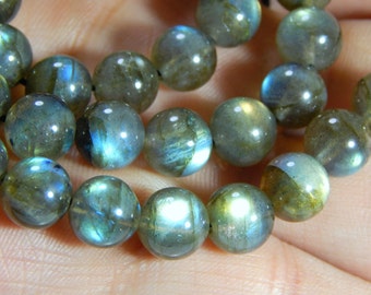 70%OFF Labradorite Smooth Round Beads 100 Percent Natural Gemstone Size 8 mm Approx - 0322