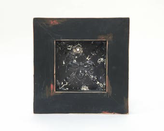 Framed Ceiling Tin Wall Decor Handmade with Reclaimed Wood